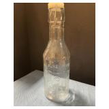 Glass milk bottle with lid