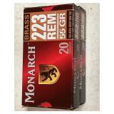 Monarch 223 Rem 55 Soft pt 2 boxes 20 cart per box