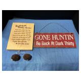 Wooden souvenir signs