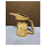 Vintage galvanized quart oil can