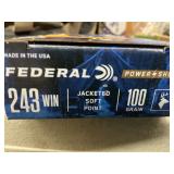 Federal 243 WIN 20 cartridges