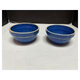 2 Salt Glazed Stoneware Bowls 5"