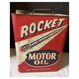 Rocket motor oil can 2 gallons