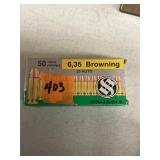 Browning 6,35  25 Auto 50 cartridges
