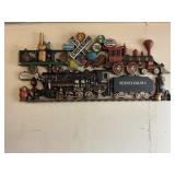 3-D train collage plastic  decor 43" x20"no ship