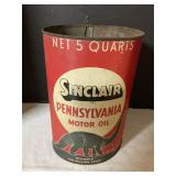 Sinclair motor oil can