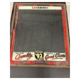 Antique Oertels Beer glass sign 26"x22"