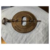 Griswold cast-iron stove pipe damper 7"