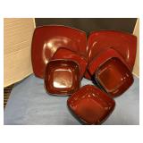 Food Network Stoneware 2 platters 3 salad plates