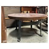 Wrought Iron and wooden table 17' tall x 30' round