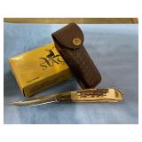 Stag 5' Blade pocket knife with Stag handles