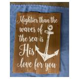 Wooden wall plaque decor 19'x14'