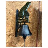 Cast Iron Welcome Frog Bell