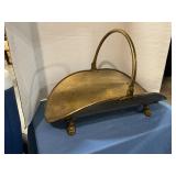 Brass Firewood log holder W claw feet