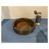Brass Ashtray & Lighter