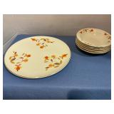 Halls Jewel Tea Serving plate/ 5 saucers