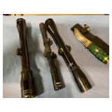Rifle scopes & Knife