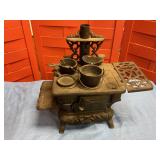 Miniature Cast iron Stove 9' Tall