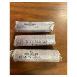 3 Rolls of Nickels