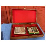 Playing Cards in wooden Box
