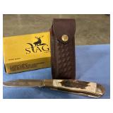 Stag Knife 5' blade stag handles
