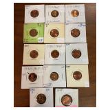 Pennies assorted dates