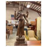 Wooden carved wood sculpture of a Buddhist goddess