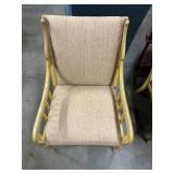 Yellow wooden accent Chair