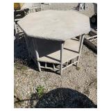Wicker patio table