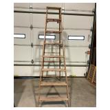 Wooden ladder. 8'