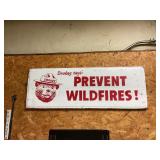 Smoky the Bear metal sign 36' x13'