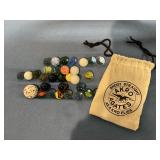 Akro Agates Marbles in bag