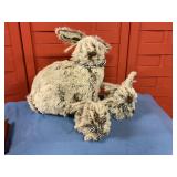 Bunny Rabbits 3 paper mache'