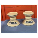 Stoneware Candle Sticks 4' Tall