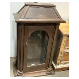 Wooden Curio Display cabinet w/ glass door