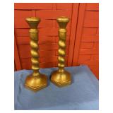 Metal candlesticks (2) 8' Tall