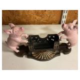 Pig Cast Iron Business Card Holder