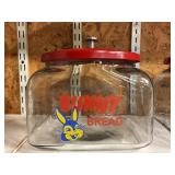 Bunny Bread glass jar