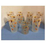 Hall Jewel Tea frosted glasses