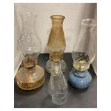 Flat of oil lamps