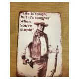 John Wayne metal sign