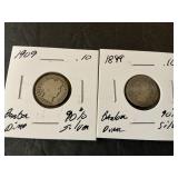 Barber dimes 1909/1899