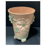 Vintage Weller Pottery -Wild Rose Vase 8' T x 6' w