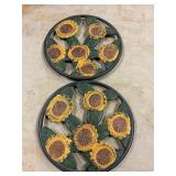 2 sunflower trivets