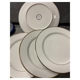 4 international silver fine China plates