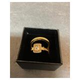 Size 82 ring set gold tone