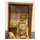 Vintage Corn Husk Doll Box 9' Tall