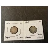 Barber dimes 1900/1915