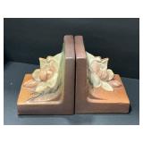 Vintage Roseville Pottery Bookends - Magnolia