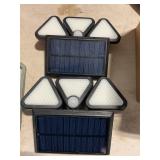 Four solar security lights